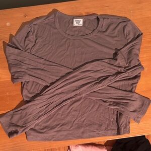 Sunday Best Ribbed Long Sleeve in Taupe/Brown